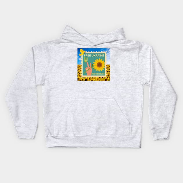 Free Ukraine Kids Hoodie by tashashimaa